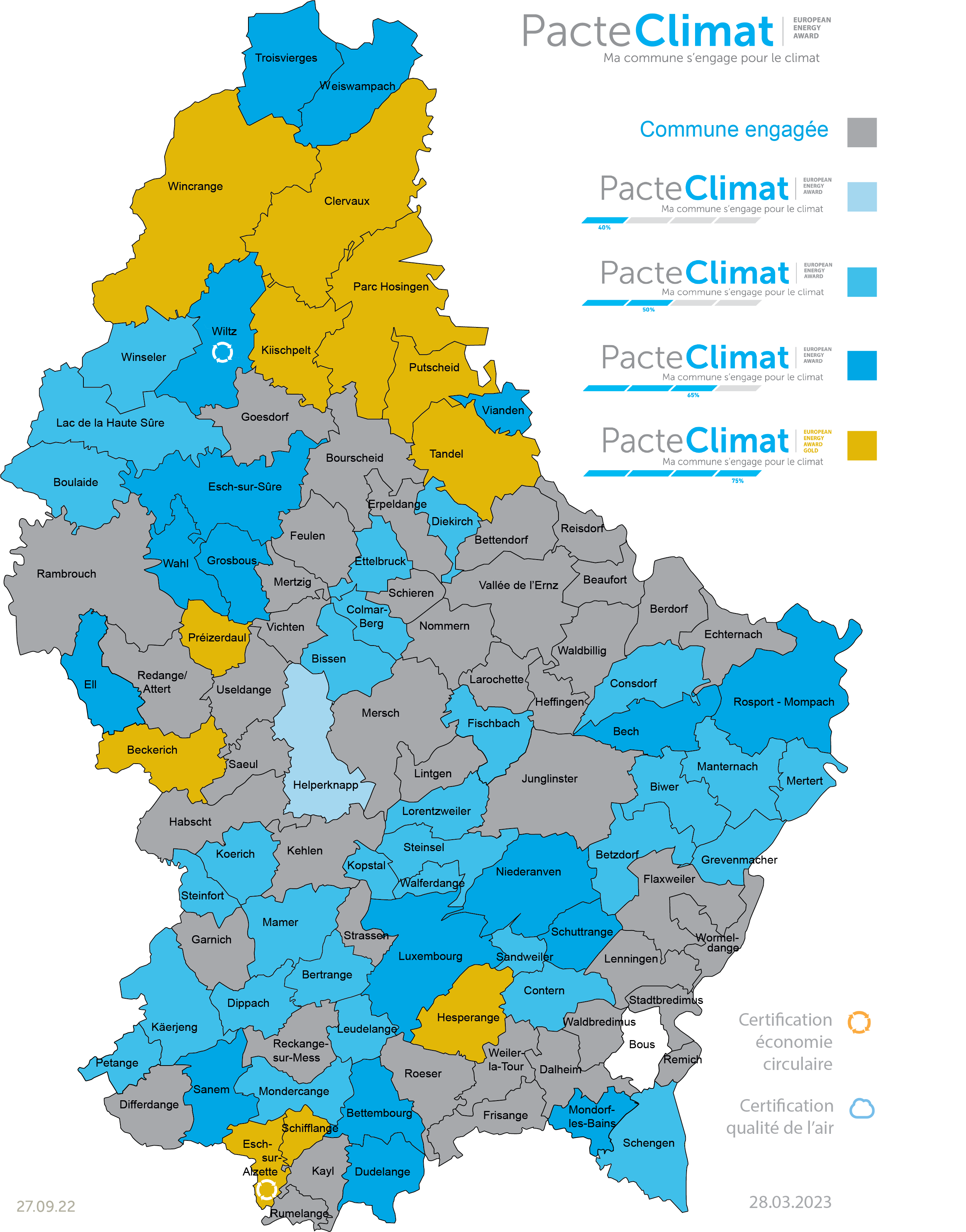 Klimapakt-Dag 2023 - Communes certfiées